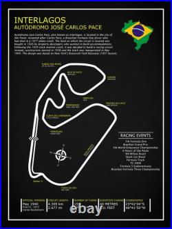 Canvas Art Interlagos Circuit Grand Prix, 4 Sizes