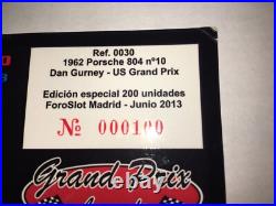 Cartrix 0030 62' Porsche 804 #10 Dan Gurney U. S. Grand Prix Limited Ed. 100/200