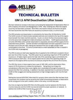 Chevy GMC GM 6.0 6.0L Active Fuel Management AFM DOD Valve Lifters Set of 8