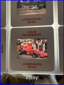 Color Film Slides Grand Prix Formula Race Cars 1970's Lot of 50 Auto Photography