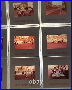 Color Film Slides Grand Prix Formula Race Cars 1970's Lot of 50 Auto Photography