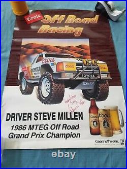Coors Steve Millen Mteg Off Road Grand Prix Signed Poster 1986