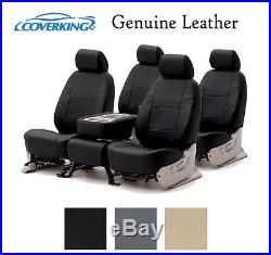 Coverking Custom Seat Covers Genuine Leather Front and Rear Row 3 Colors