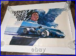 Dan Gurney Eagle 1967 Spa Victory Poster 22 1/8 L X 34 1/4 H