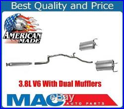 Dual Exhaust Muffler System 3.8L V6 Made in USA for Grand Prix 1997-2002
