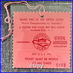 E Fittipaldi 1st Win/J Rindt Posthumous F1 Title? 1970 USA F1 Grand Prix Pass