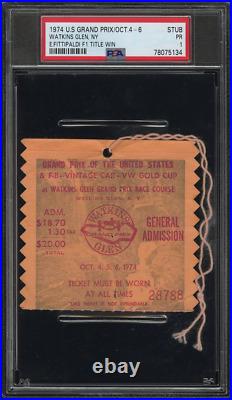 EMERSON FITTIPALDI F1 TITLE WIN PSA Ticket F1 Racing 1974 US Grand Prix