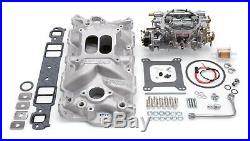 Edelbrock 2021 Single-Quad Manifold And Carb Kit