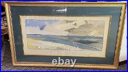 Ernest & Marguerite Gamy Montaut Le Grand Prix Flying Club Watercolor Print 1912