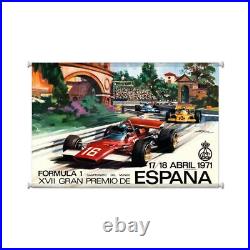 Espana Grand Prix Race Car Racing 38 Wall Hanging Giclee Printed Canvas Print