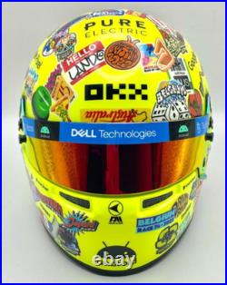F1 Mini Helmet 1/2 Scale Lando Norris McLaren 2023 US GP 100th Race Rare