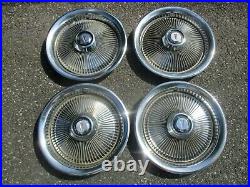 Factory 1973 to 1984 Pontiac Grand Prix 14 inch finned hubcaps wheel covers