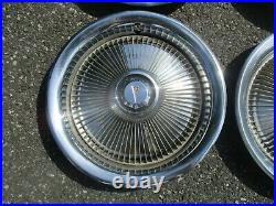 Factory 1973 to 1984 Pontiac Grand Prix 14 inch finned hubcaps wheel covers