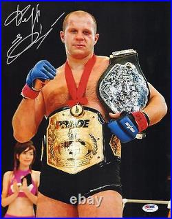 Fedor Emelianenko Signed 11x14 Photo PSA/DNA COA Pride Grand Prix Belt Autograph