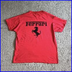 Ferrari 80's F1 Grand Prix T-Shirt Vintage Made in USA Screen Stars L Red Tag Ferrari 80's F1 Grand Prix T-Shirt Vintage Made in USA Screen Stars L Red Tag