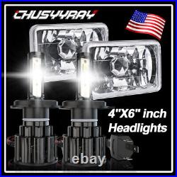 For Pontiac Firebird 1977-1981 Grand Prix 2PCS 4x6 inch LED Headlights Hi/Lo DRL