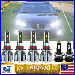 For Pontiac Grand Prix 2004 2007 2008 Combo LED Headlights Hi&Lo + Fog Lights