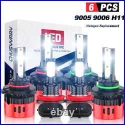 For Pontiac Grand Prix 2004-2008 9005 + 9006 + H11 LED Headlight Fog Bulbs Kit