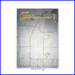 Formula 1 Las Vegas Grand Prix 2023 Official POSTER Ltd TRACK Ed SILVER Embossed