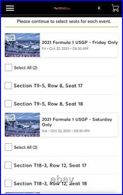 Formula 1 United States Austin Grand Prix October 24, 2021 3 Day Flex Pass (2)