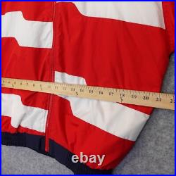 GRAND PRIX Formula One F1 Jacket Mens Small Red Blue USA Flag VINTAGE 2000