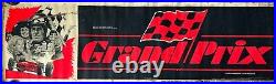 GRAND PRIX Original 24 x 82 Silk Screen Banner 1967 VERY RARE