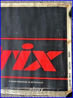 GRAND PRIX Original 24 x 82 Silk Screen Banner 1967 VERY RARE