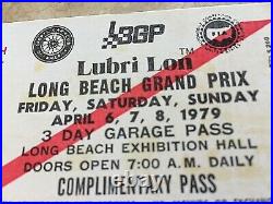 Gilles Villeneuve's only ever Pole/Fastest-Lap/Win Ticket U. S. Grand Prix 1979