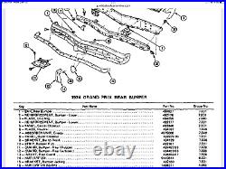 Gm# 492181 1974 Pontiac Nos Rear Bumper Strip 74 All Gp Grand Prix Black Rubber
