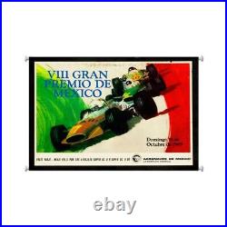 Grand Prix Mexico Auto Car Races 36 Wall Hanging Giclee Printed Canvas Print