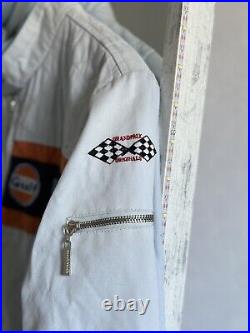 Gulf Grand prix Anniversary Edition Racing Jacket Steve McQueen Man's Size S