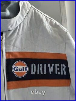 Gulf Grand prix Anniversary Edition Racing Jacket Steve McQueen Man's Size S