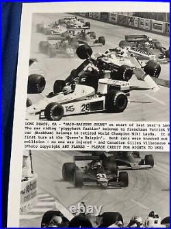 HTF Original 1980 Toyota Long Beach Grand Prix Drivers Photo And Race Photo