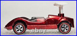 Hot Wheels Chaparral 2G, Red, 1969 Grand Prix, Redlines, USA, Rare Cap Wheels