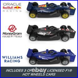 Hot Wheels Formula 1 Grand Prix Circuit Track Set with 3 Diecast Cars Scale 164