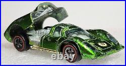 Hot Wheels Porsche 917, Apple Green, 1970 Grand Prix, Redlines, USA