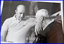 JUAN MANUEL FANGIO, Rene Dreyfus 17 photo's, 10 in. X 8 in. 1976 US Grand Prix