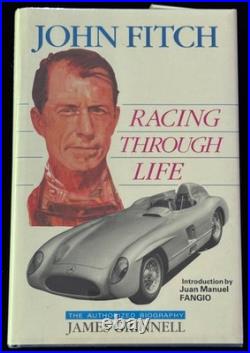 John Fitch F1 LeMans Lime Rock Park Racing Through Life HC/DJ Signed Book PSA