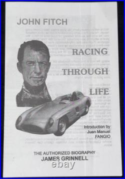 John Fitch F1 LeMans Lime Rock Park Racing Through Life HC/DJ Signed Book PSA