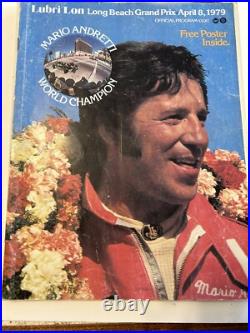LONG BEACH GRAND PRIX- APRIL 8 1979 With3 AUTOGRAPHS & ORIGINAL POSTER MISC. ITEMS