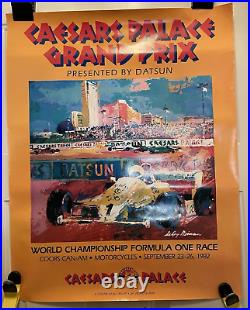 LeRoy Neiman 1982 Caesars Palace Grand Prix of Las Vegas Poster 28 x 22