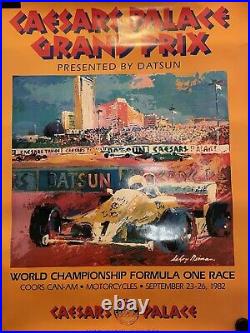 LeRoy Neiman 1982 Caesars Palace Grand Prix of Las Vegas Poster 28 x 22