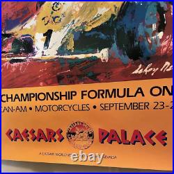 LeRoy Neiman 1982 Caesars Palace Grand Prix of Las Vegas Poster 28 x 22