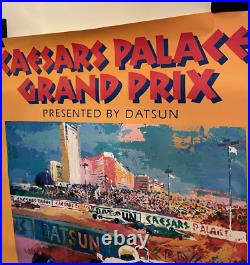 LeRoy Neiman 1982 Caesars Palace Grand Prix of Las Vegas Poster 28 x 22