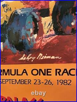 LeRoy Neiman 1982 Caesars Palace Grand Prix of Las Vegas Poster 28 x 22