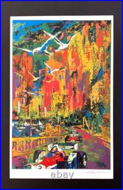 LeRoy Neiman Monaco Grand Prix Signed Pop Art Mounted and with New Frame