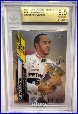 Lewis Hamilton 2020 Topps Chrome Formula 1 #134 Grand Prix Winners BGS 9.5