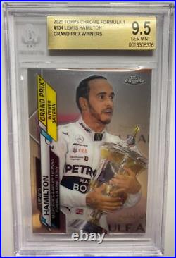 Lewis Hamilton 2020 Topps Chrome Formula 1 #134 Grand Prix Winners BGS 9.5