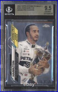 Lewis Hamilton 2020 Topps Chrome Formula 1 #134 Grand Prix Winners BGS 9.5