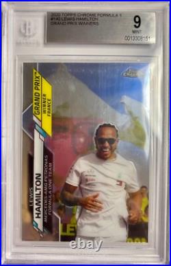 Lewis Hamilton 2020 Topps Chrome Formula 1 #140 Grand Prix Winner France BGS 9